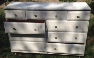 DIY Painted Dresser Stripes