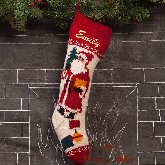 Handmade Knit Christmas Stockings