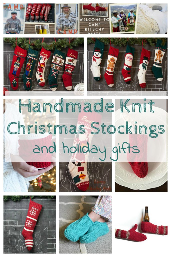 handmade knit christmas stockings