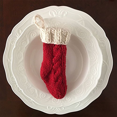 handmade knit Christmas stockings