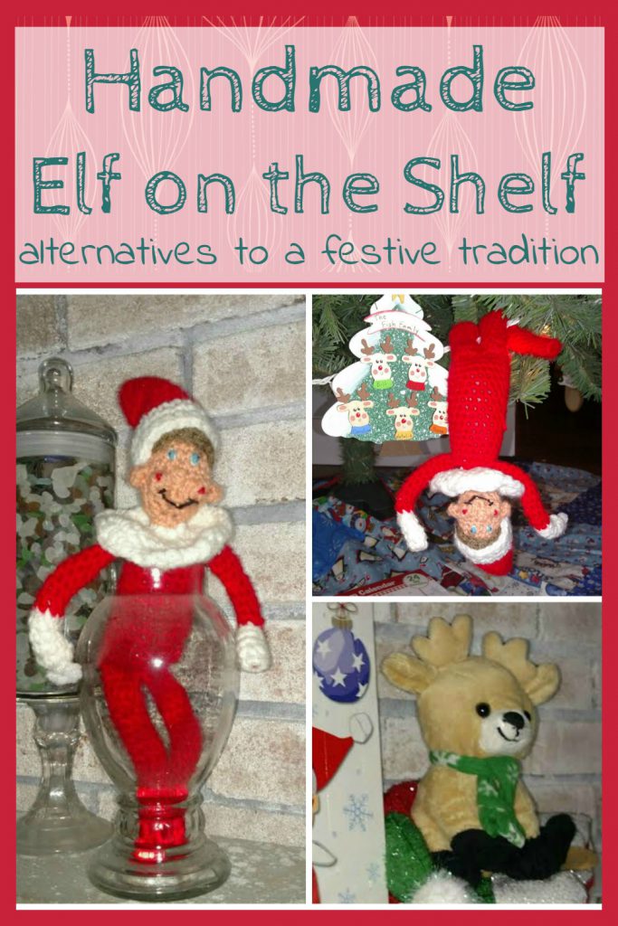 Handmade crochet elf on the shelf