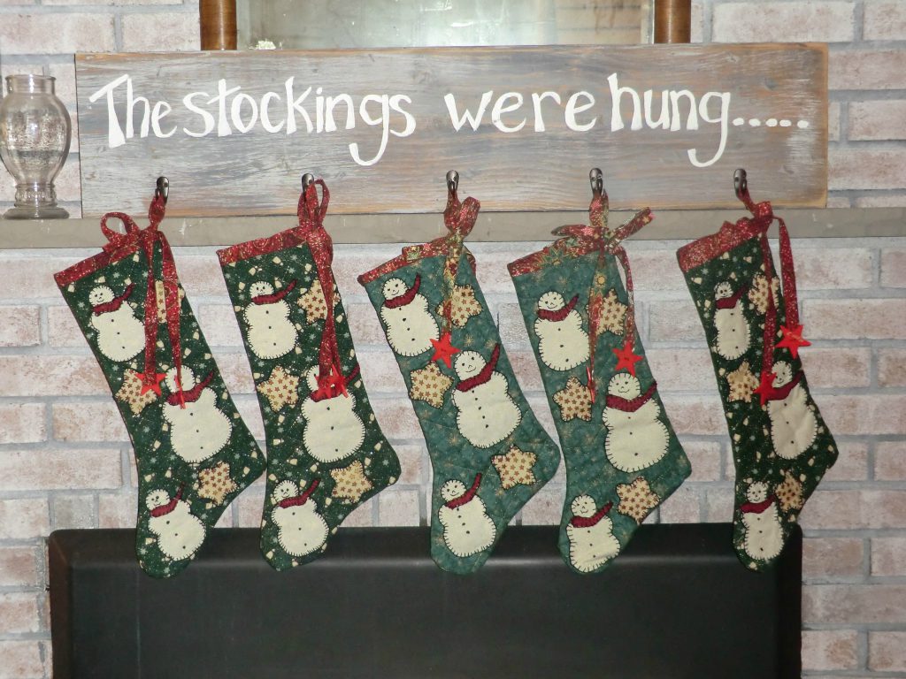 Barn wood stocking hanger