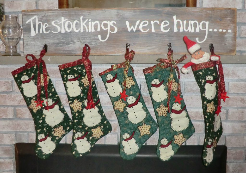 Barn wood stocking hanger