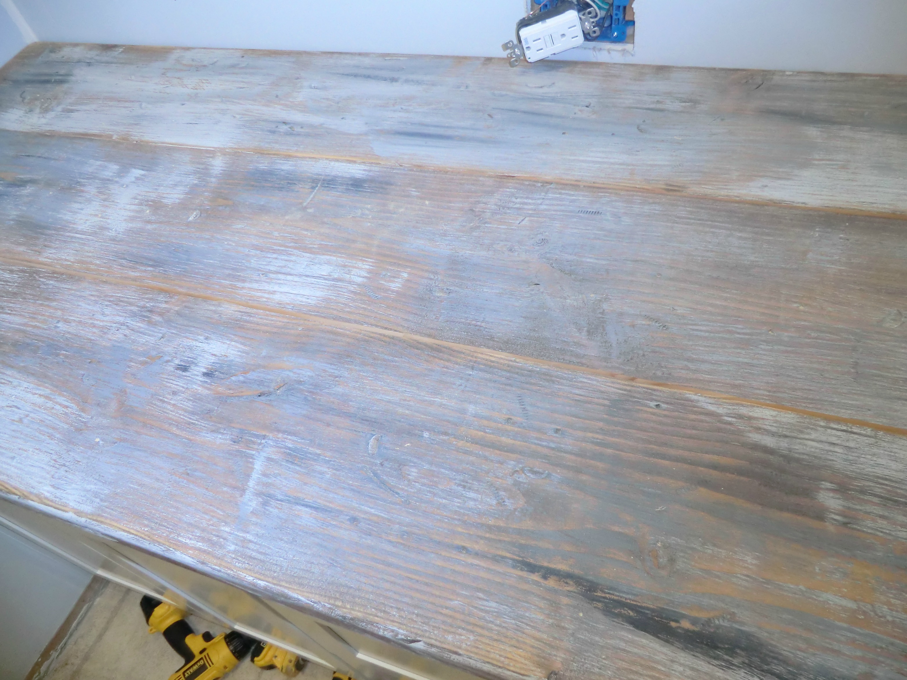 DIY Barn Wood Countertops