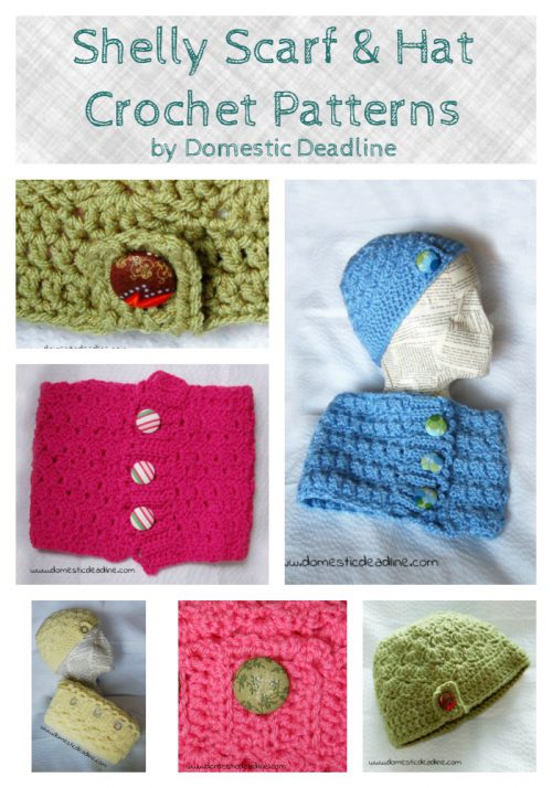 Shelly Scarf and Hat Crochet Patterns