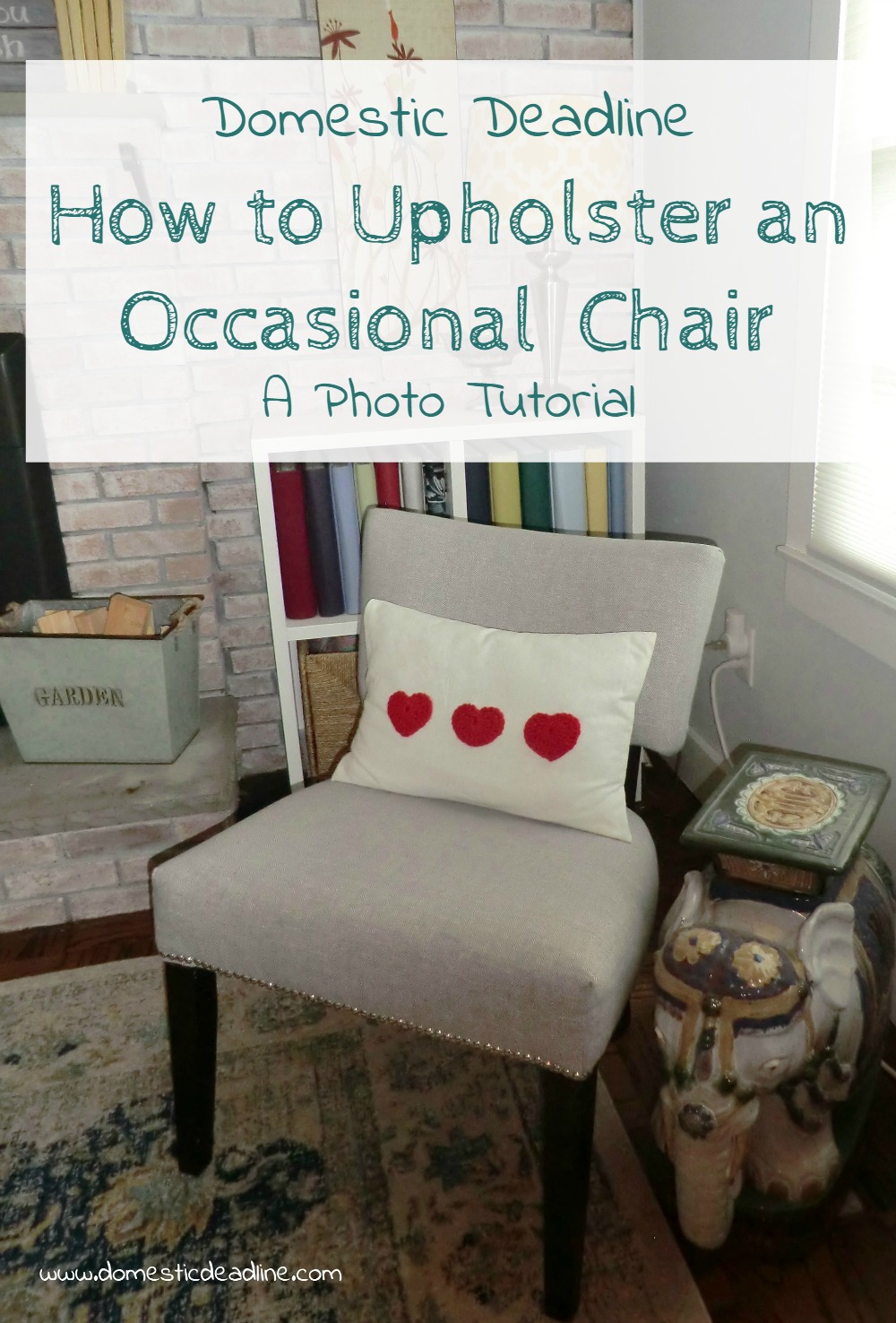How to Upholster an Occasional Chair - A DIY Photo Tutorial - Part 2