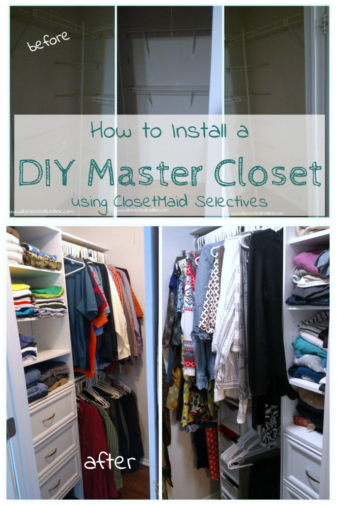 How to Install a DIY Master Closet using ClosetMaid Selectives