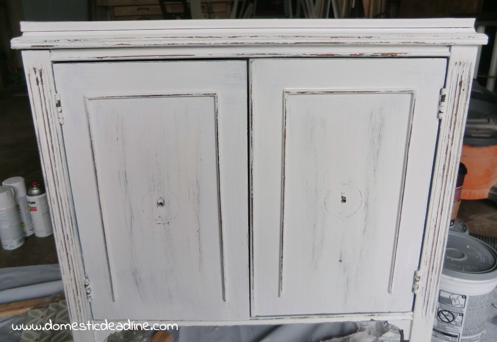 How to Turn an End Table into a Mini Office with Tile Top