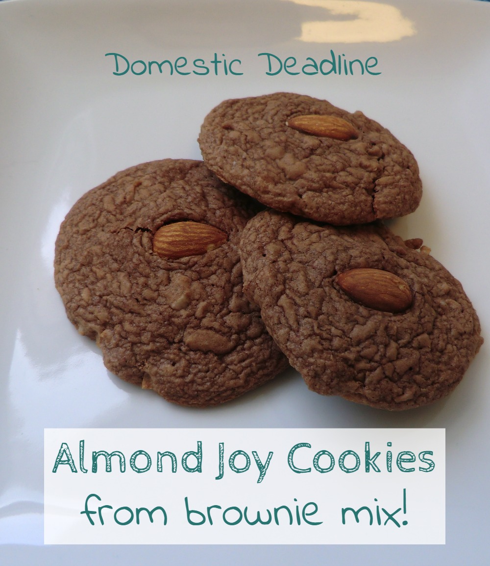 Almond Joy Cookies From a Brownie Mix - Domestic Deadline