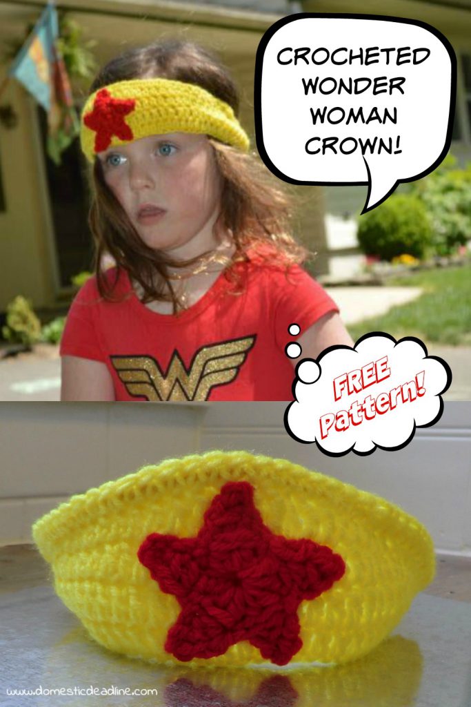 Wonder Woman Crochet Crown - Free Pattern - Domestic Deadline