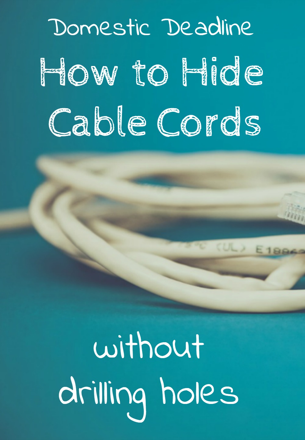 Hide cable cords without drilling holes patching drywall Domestic