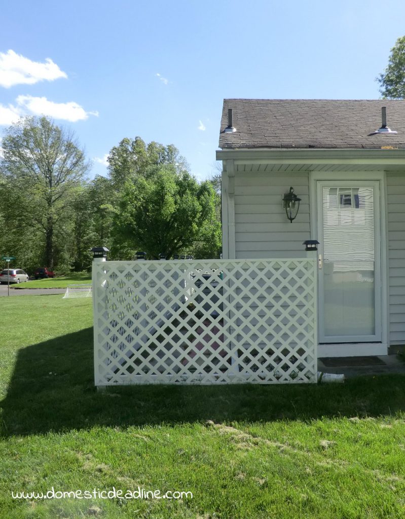 DIY Outdoor Trash Can Storage Corral - Domestic Deadline