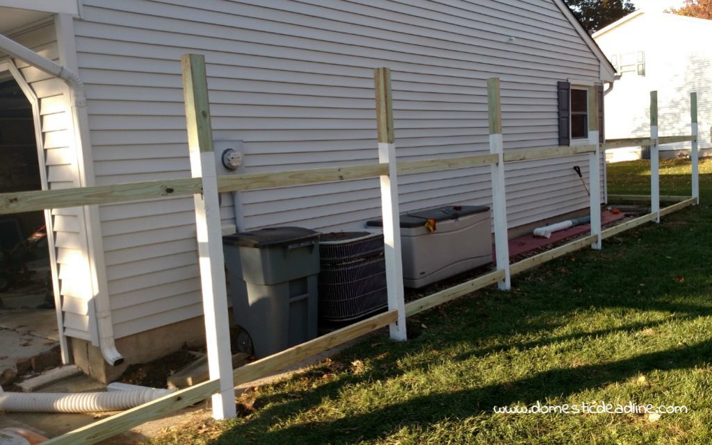 DIY Outdoor Trash Can Storage Corral - Domestic Deadline