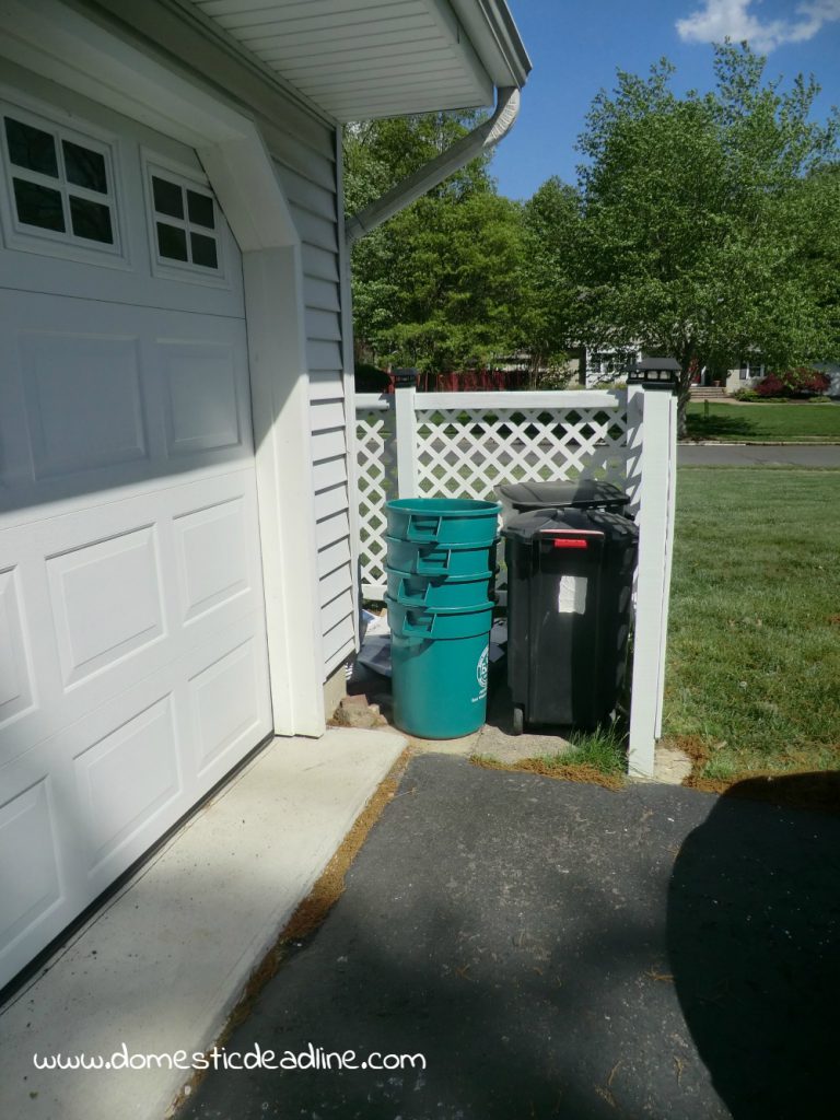 Diy Outdoor Trash Can Storage Corral Domestic Deadline