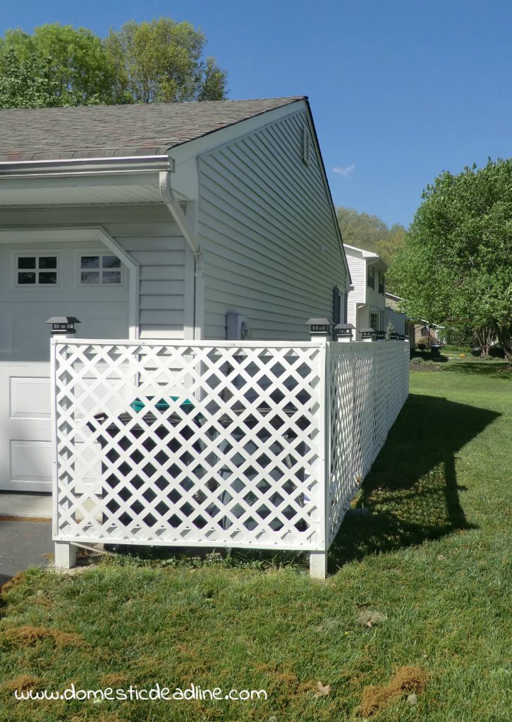 DIY Outdoor Trash Can Storage Corral - Domestic Deadline