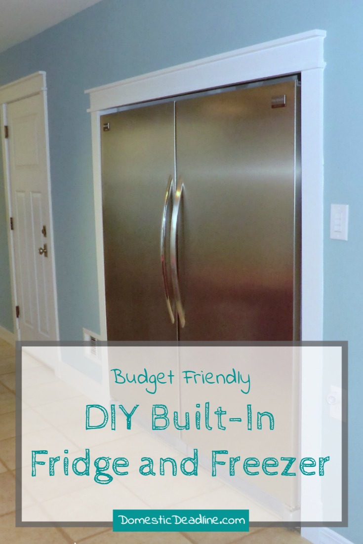 Learn how we gained twice as much cold storage, but saved thousands of dollars. Our DIY solution to expensive built-in fridge and freezer. DomesticDeadline.com