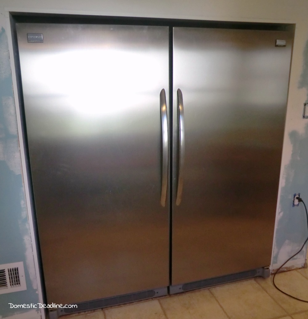 DIY Built-In Fridge Freezer Budget Friendly - Domestic Deadline