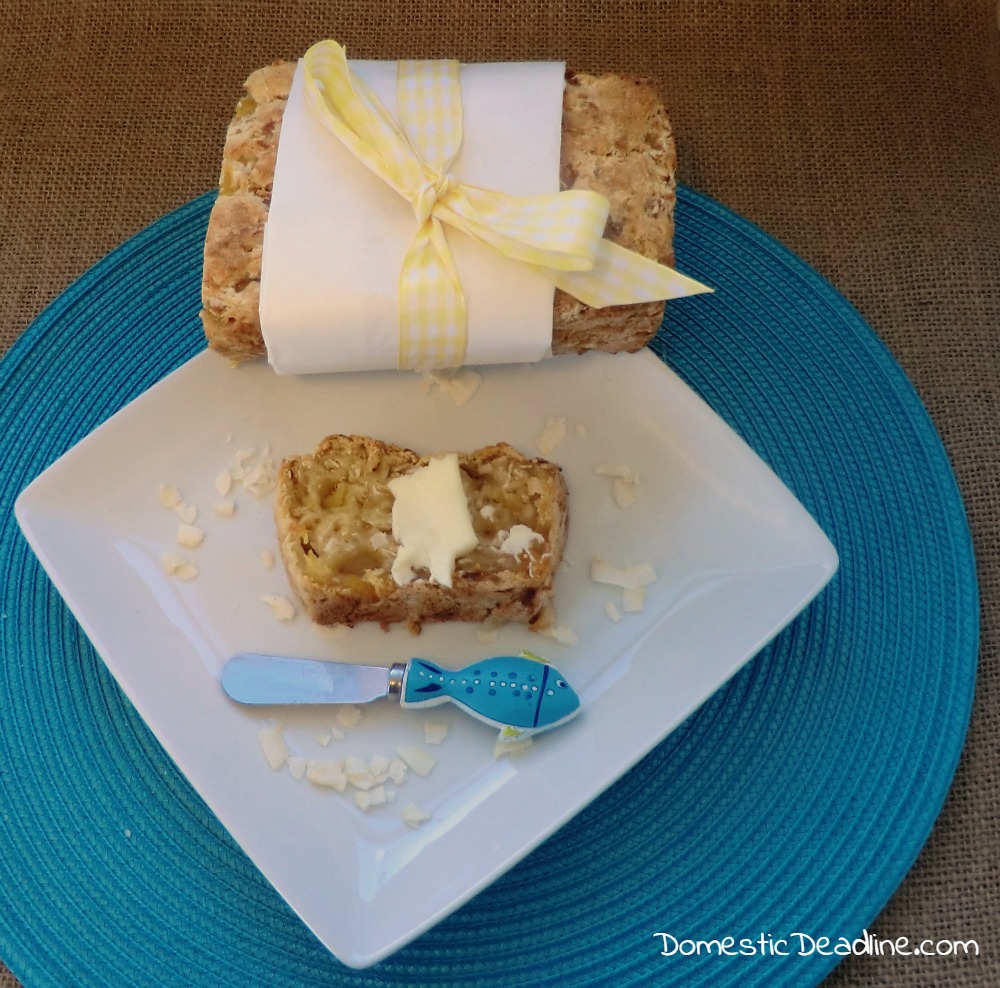 Gluten-Free Pina Colada Quick Bread - Domestic Deadline