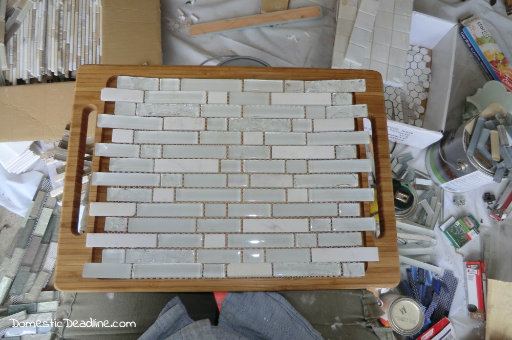 DIY Tile Trays and Lazy Susan - Domestic Deadline