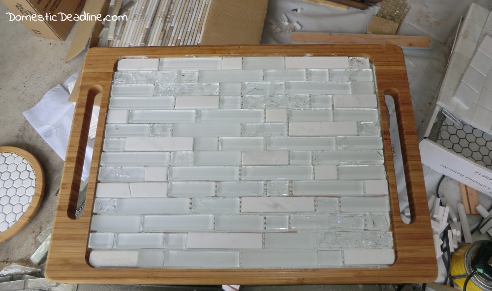 DIY Tile Trays and Lazy Susan - Domestic Deadline