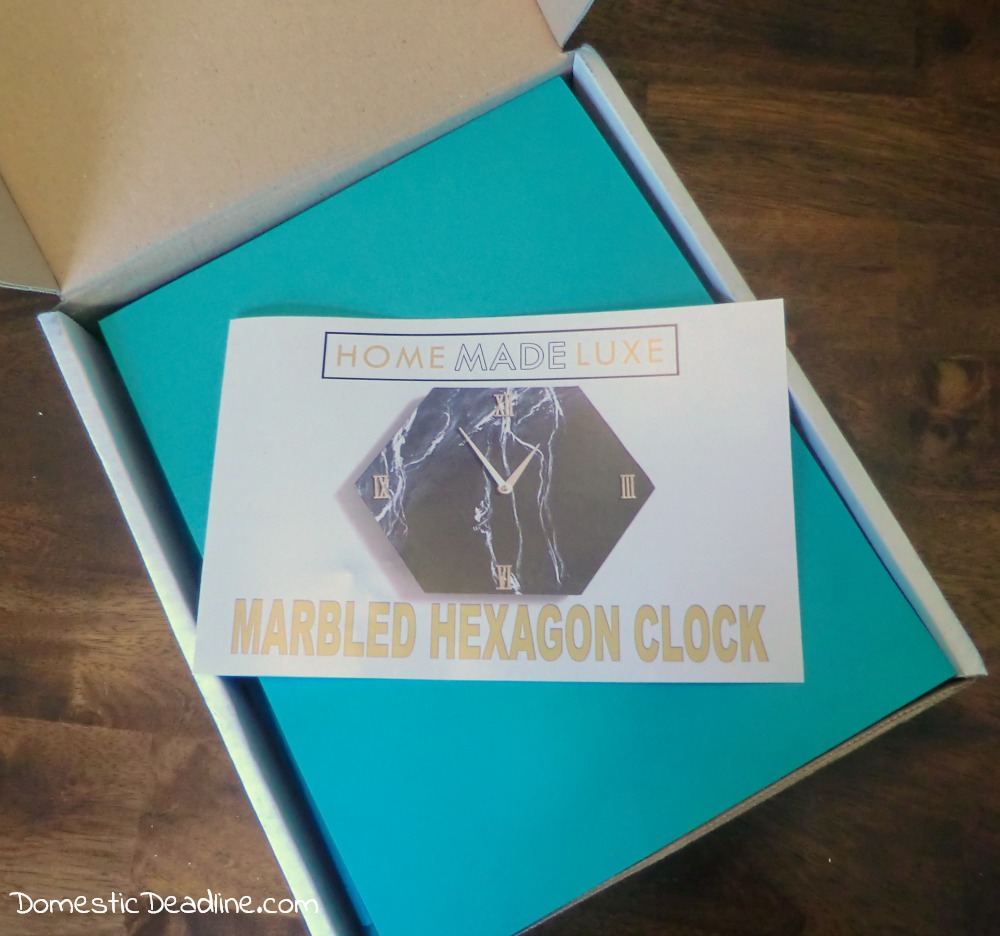 DIY Marble Hexagon Clock Home Made Luxe review Domestic Deadline