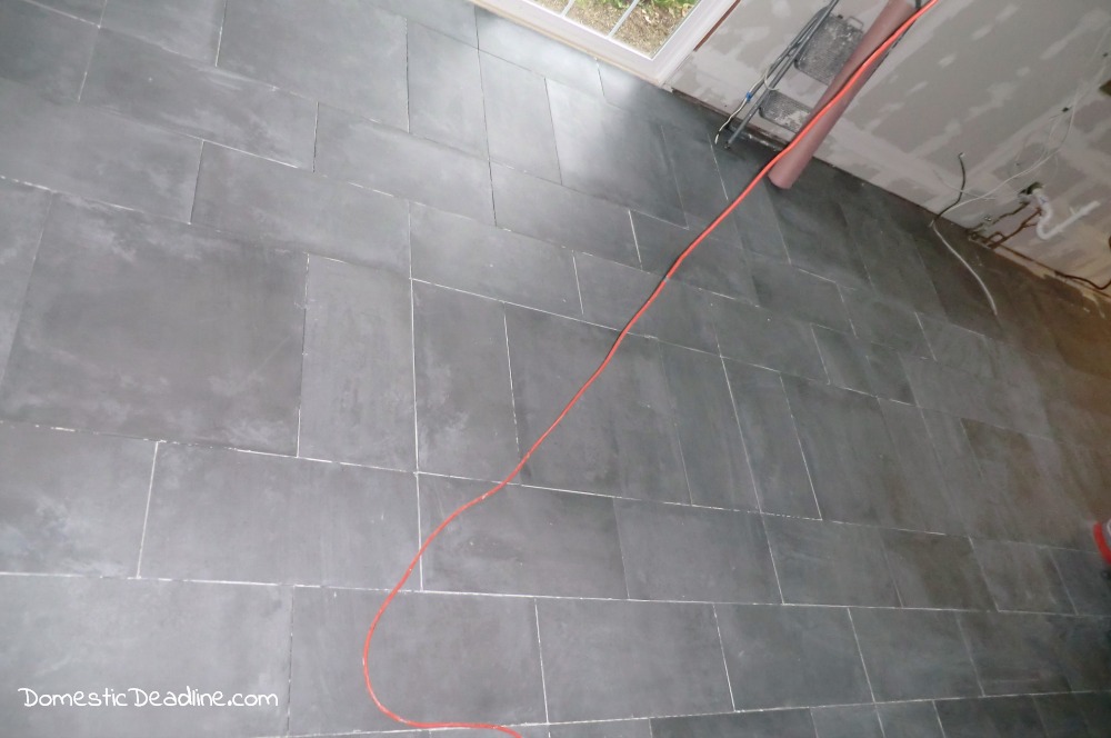 Tiling Kitchen Floors with a Large Pattern - Domestic Deadline