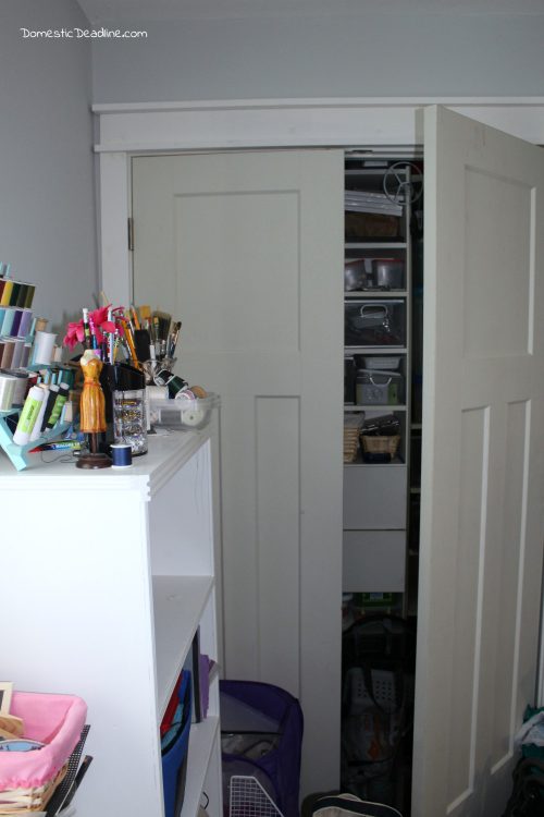 Organizing my craft room, custom craft paint storage cabinet and more - Domestic Deadline