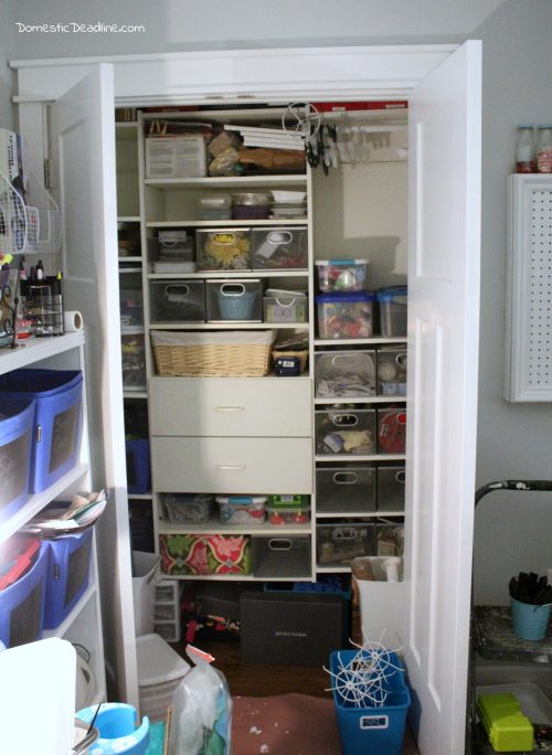 Organizing my craft room, custom craft paint storage cabinet and more - Domestic Deadline