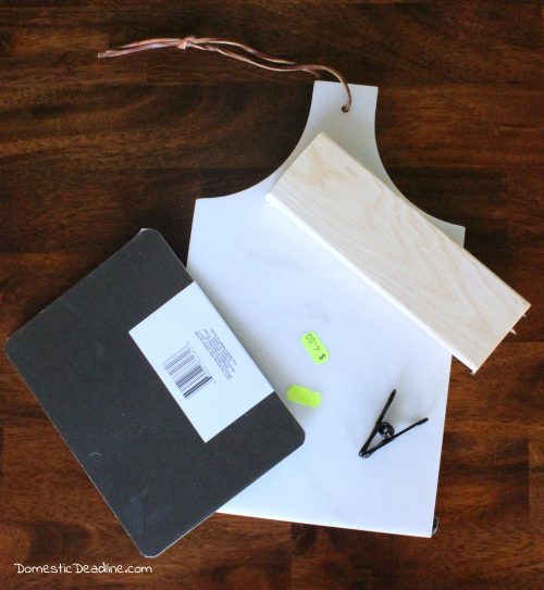 Turn a Cutting Board into a Recipe Holder with Chalkboard - Domestic Deadline