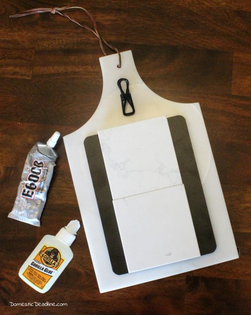 Turn a Cutting Board into a Recipe Holder with Chalkboard - Domestic Deadline