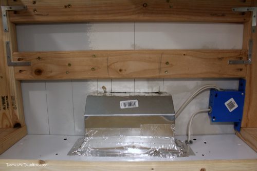 Building a custom range hood cabinet for under $250 for my farmhouse fixer upper kitchen - Domestic Deadline