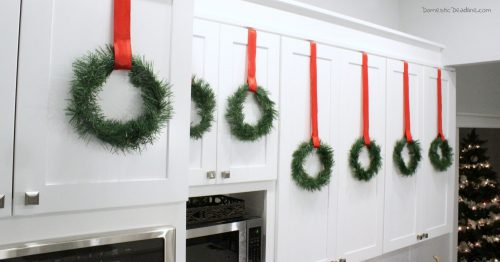 DIY Dollar Store Mini Wreaths - Modern Farmhouse Christmas - Domestic Deadline