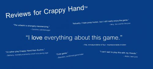Crappy Hand - New Party Game - Stocking Stuffer - Domestic Deadline
