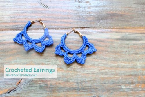 Crocheted Earrings pinterest inspired - Domestic Deadline