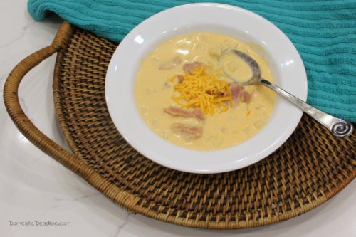 Easy Creamy Potato Soup - No Peeling No Dicing - Domestic Deadline