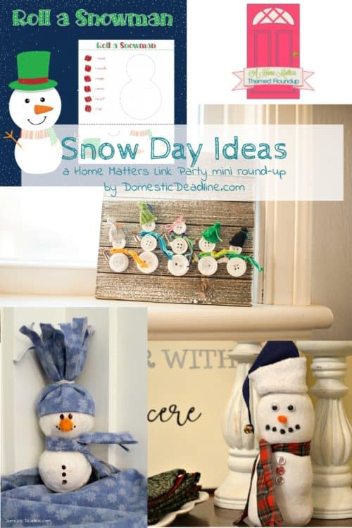 Snow Day Ideas - Rock the Boredom + Home Matters Linky Party #171 - Domestic Deadline