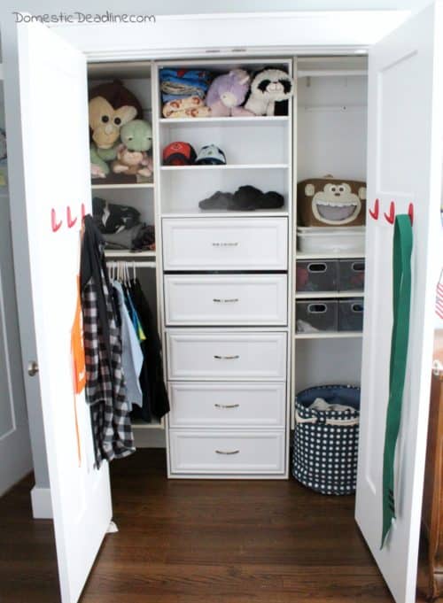 DIY Kid's Closet Makeover: Making Organizing Easier - Domestic Deadline