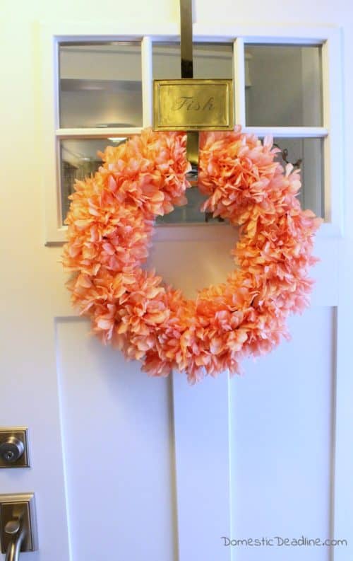 Add a punch of color with this DIY Spring Wreath - Domestic Deadline