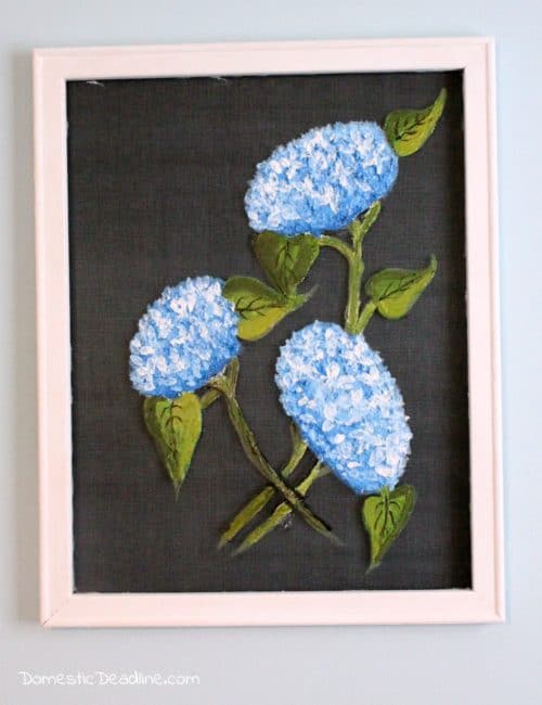 Each month the Movie Monday group has a different movie theme with a goal of creating a project to go along with the movie. This month's theme is KIDS! The Secret Garden is a great movie about kids, see the hydrangea painting I did on a screen. - Domestic Deadline