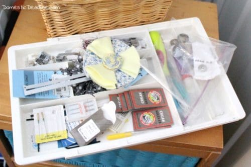 Craft Room Drawer Organizing: solutions when you don't have drawers! Domestic Deadline
