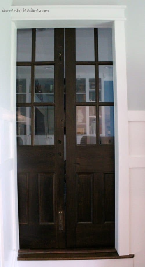 Ever watch Fixer Upper and wish you could incorporate antique and/or barn doors into your home decor? Check out these 1800s church doors turned into a feature in our real home. Do not adjust your TV! Domestic Deadline