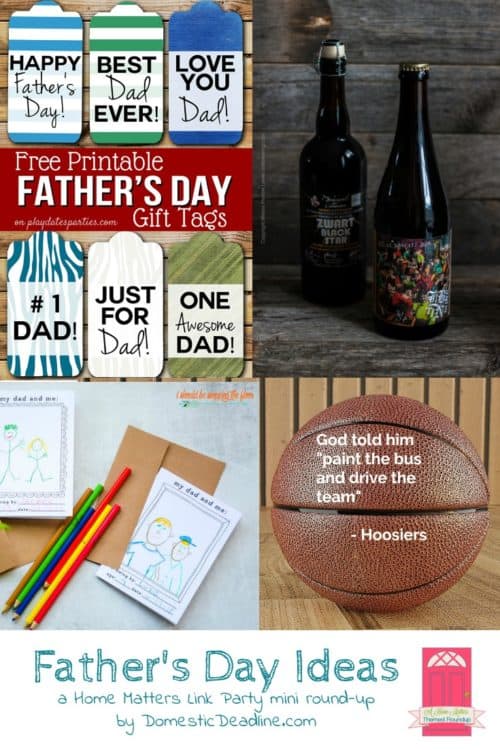 It's time to celebrate dad! Find great Father's Day ideas for gifts, food, and fun to make pop feel super special. Plus, link up at Home Matters with recipes, DIY, crafts, decor. Father's Day #FathersDay #Dad #HomeMattersParty http://domesticdeadline.com