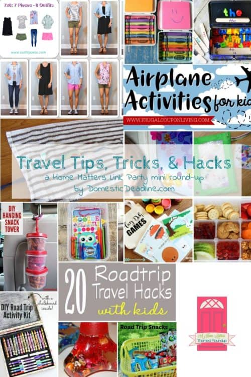 Planning a trip? We've got some awesome travel tips, tricks, and hacks to help you make the most of your vacation. Plus, link up at Home Matters with recipes, DIY, crafts, decor. #Travel #TravelTips #HomeMattersParty http://domesticdeadline.com