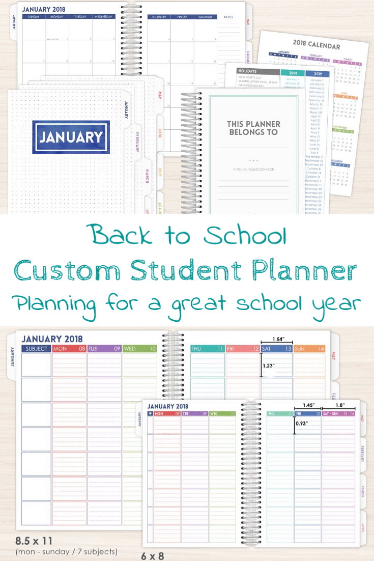 Tips for selecting a custom planner to meet your student's needs this school year. Plus, options for teachers and moms! www.domesticdeadline.com