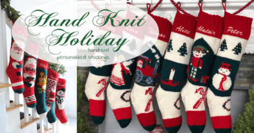 Hand knit personalized stockings without the work! Make this a part of your holiday tradition. https://handknitholiday.refersion.com/c/ab8a23www.domesticdeadline.com