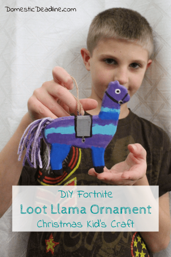 If you give a Fortnite fan a llama ornament, he'll turn it into a Loot Llama! Plus lots of Christmas kid's craft ideas for the holiday season. www.domesticdeadline.com