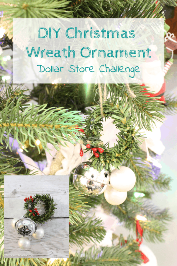 Join us for the Dollar Store Challenge - Christmas Edition! I'll be sharing my mini wreath and bell ornaments, several for just a few dollars! www.domesticdeadline.com
