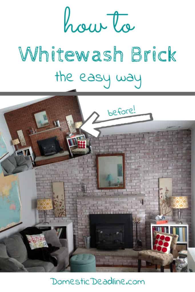 Learn how to whitewash brick to get a farmhouse-inspired look. Easy and cost-effective, this is a great weekend DIY project for your home