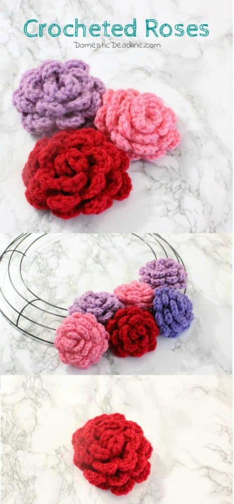 Easy Crocheted Roses – Movie Monday Challenge by Domestic Deadline.