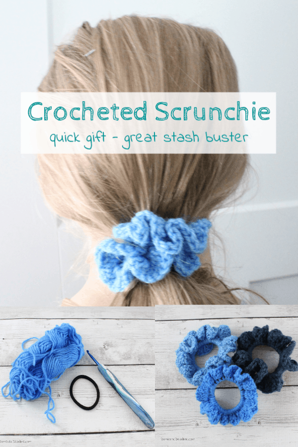 Easy Blanket Yarn Hair Scrunchie Crochet Pattern (Free) - You Should Craft